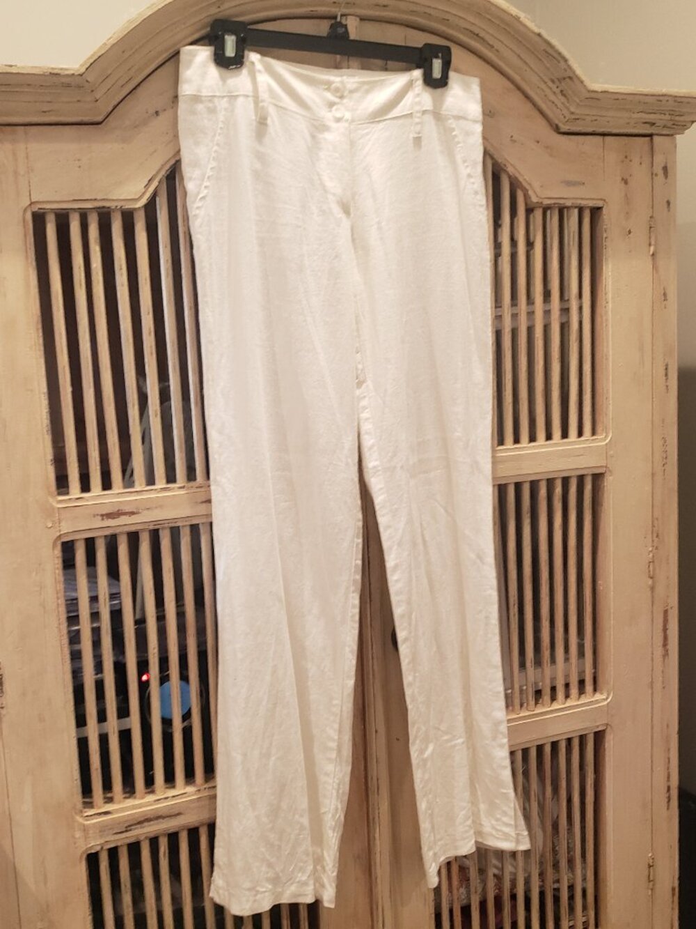XOXO White Linen Blend Wide Leg Summer Pant Size 5
